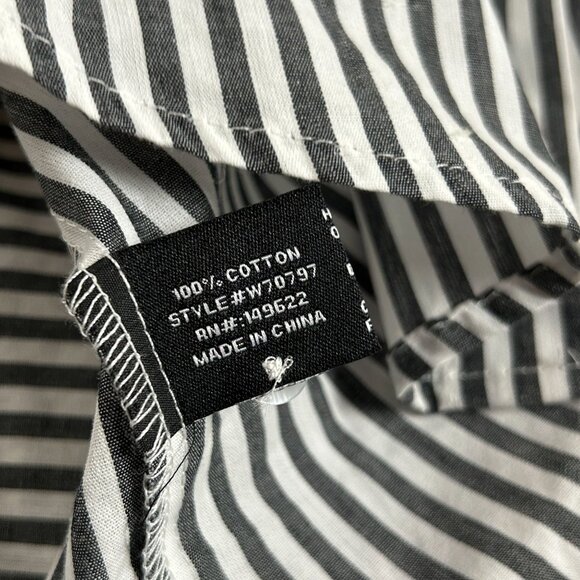 Walter Baker Becca Tunic Black/White Striped Floral Embroidered Medium New $178 - Picture 8 of 8